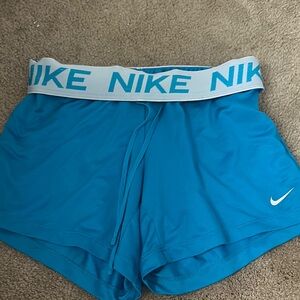 Nike Blue Athletic Shorts with Elastic Waistband